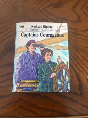 Vintage book | Captains Courageous by Rudyard Kipling | Illustrated Classic